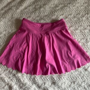 Pink Scalloped Hem Skirt